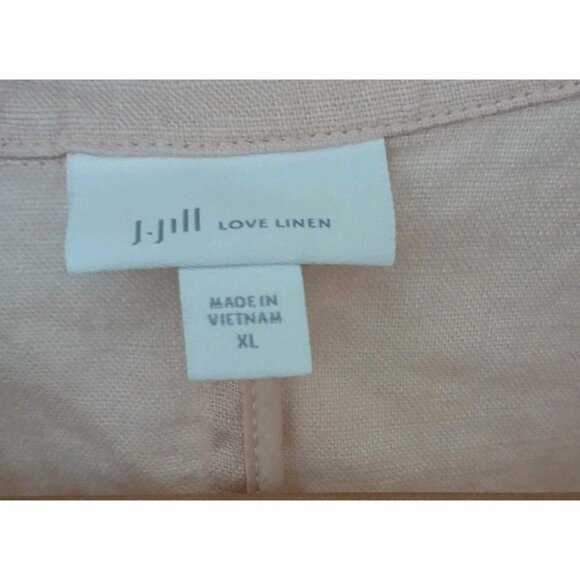 J. Jill Love Linen 100% Linen Blazer Jacket Size XL Pink Classic Minimalist - Picture 5 of 9